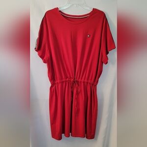 Tommy Hilfiger Red Drawstring Waist Dress Size 2X